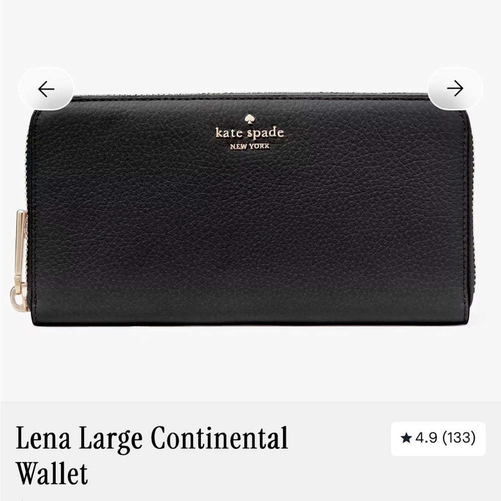 Kate Spade Black Leather Wallet